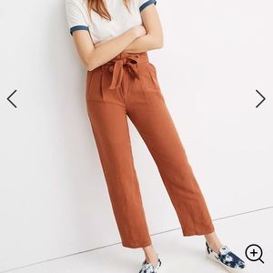 Madewell Linen-Blend Paperbag Pants